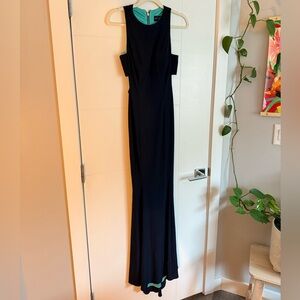 Betsy & Adam Black Sleeveless Maxi Dress